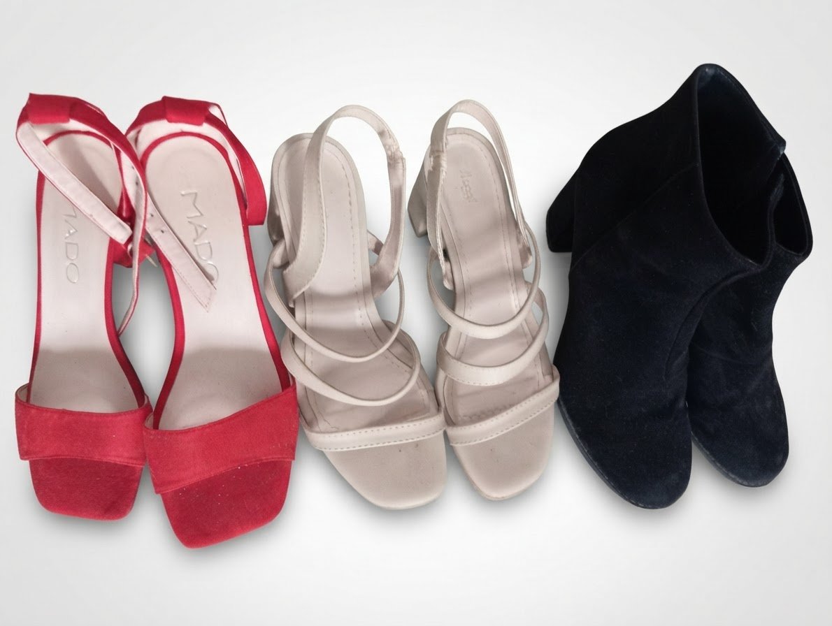 3 paires de chaussures ( Sandales et bottines) pointure 36