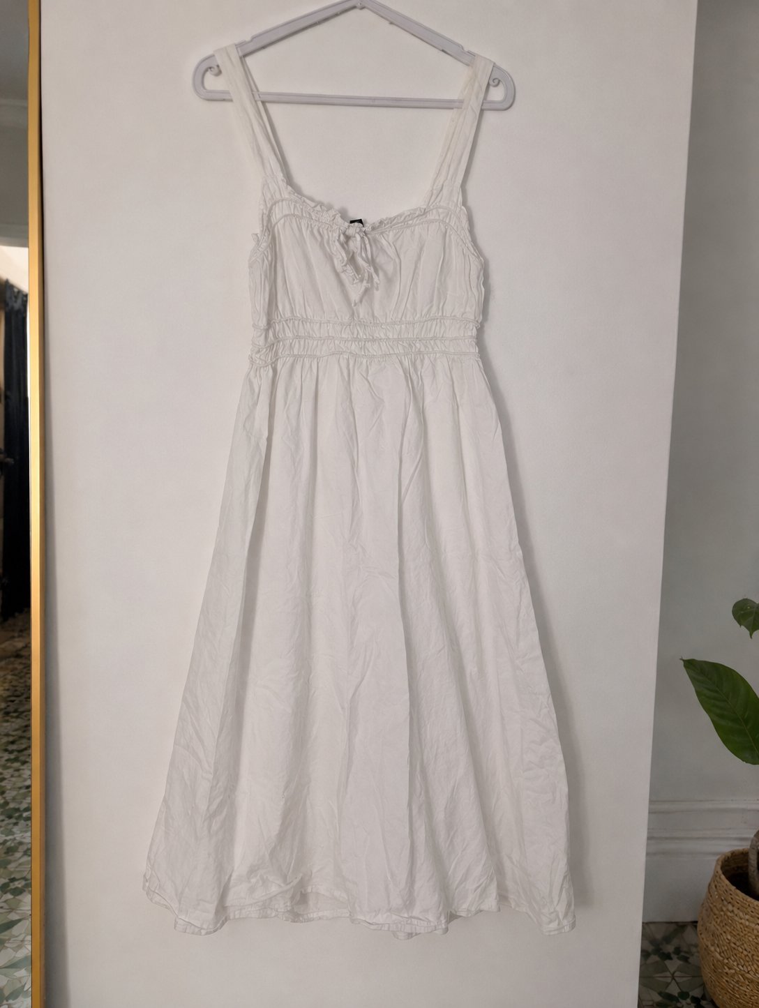 Robe blanche 100% coton taille 38
