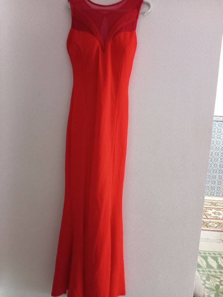 Robe soirée sirène rouge taille 34