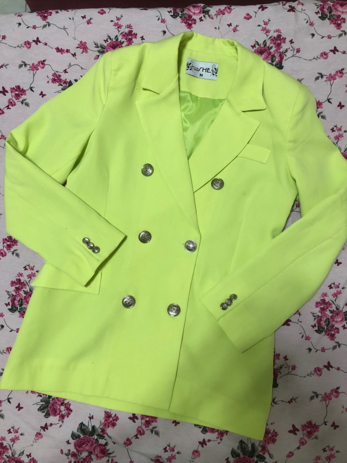 Blazer vert fushia