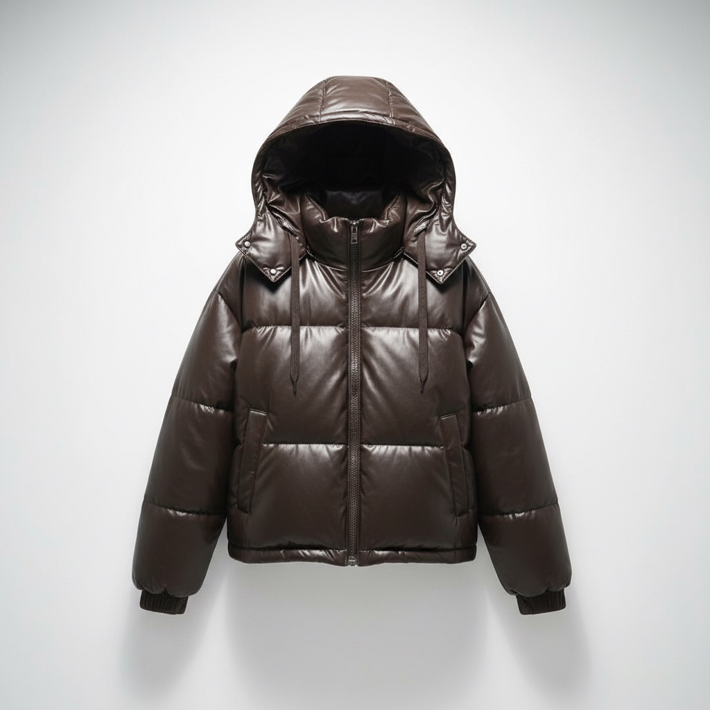 H&m brown puffer jacket