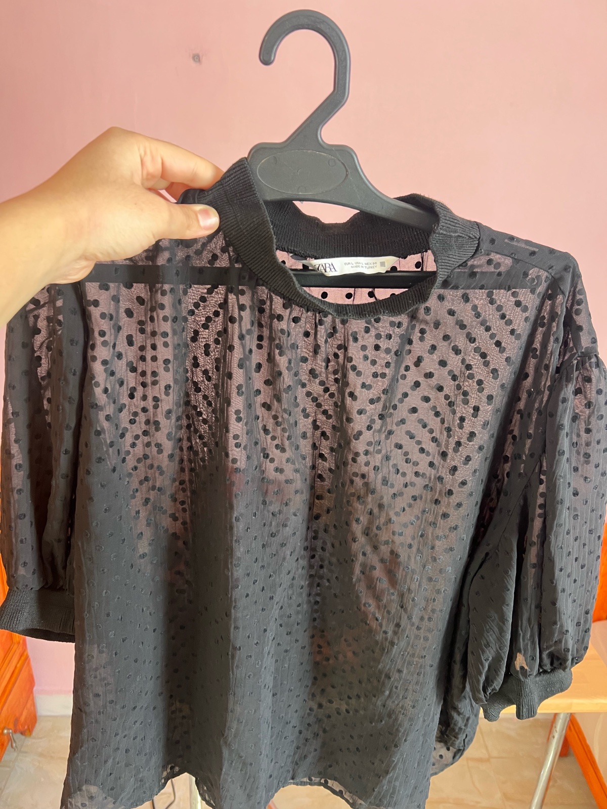 Chemise zara transparente