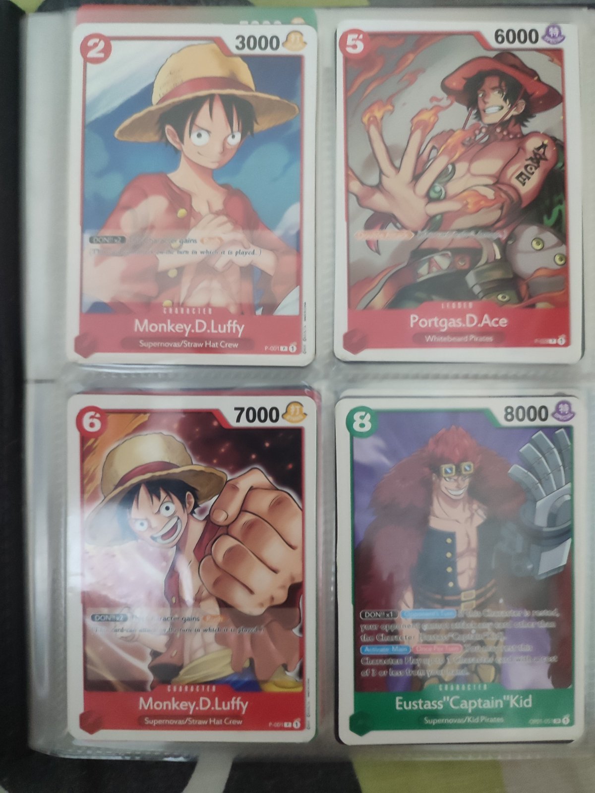 Carte one piece different 
