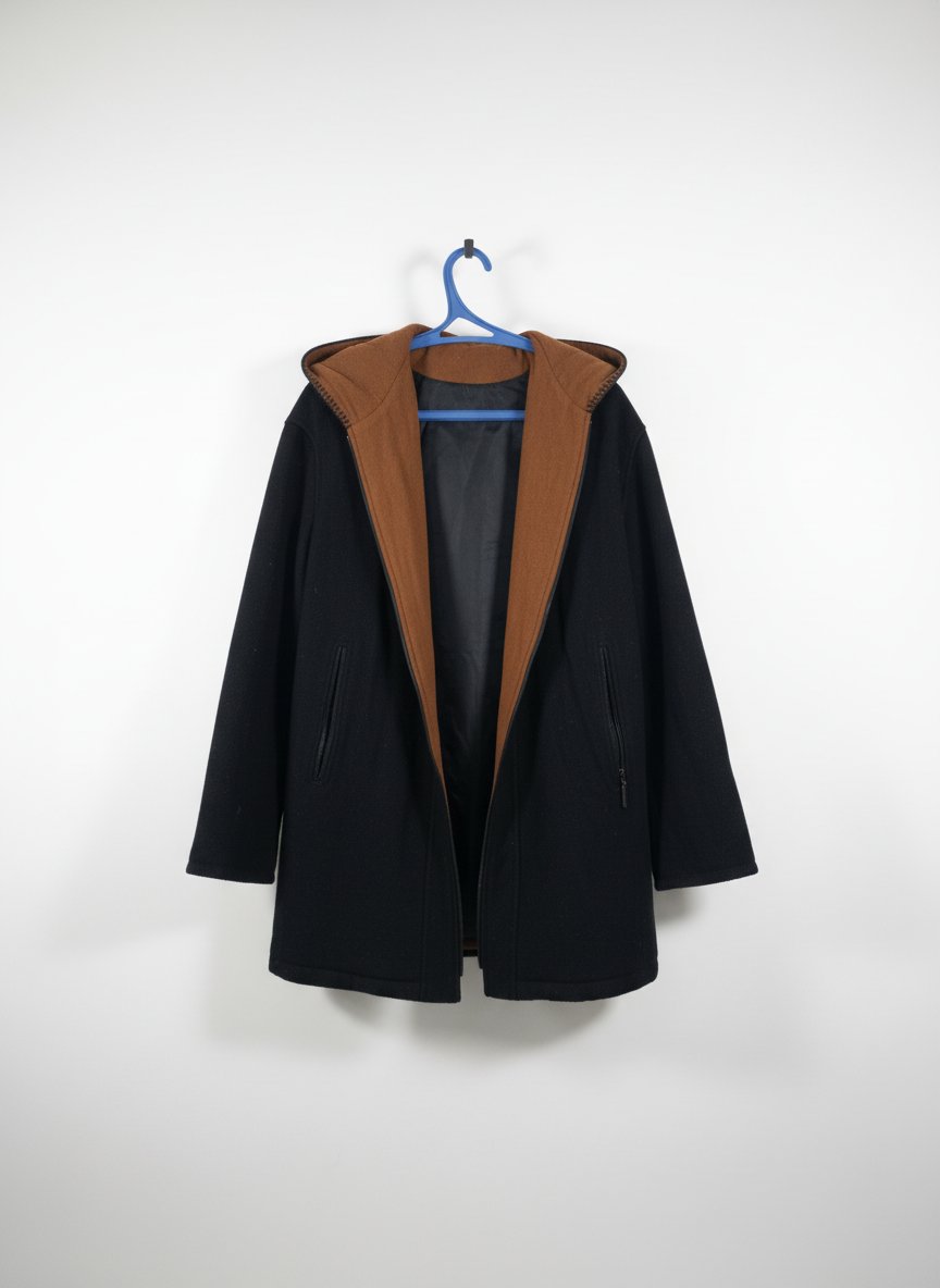 Manteau marron et noir 