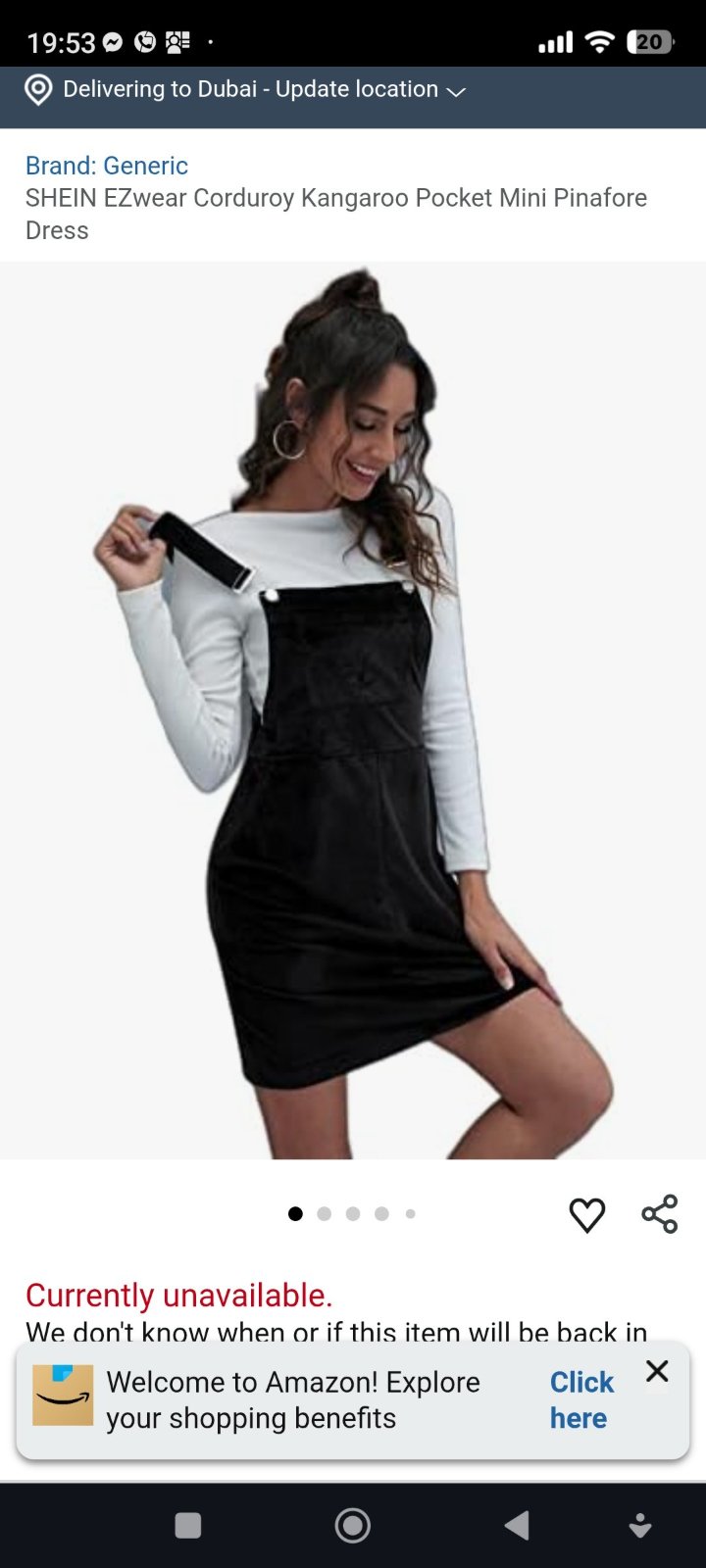 Robe salopette taille S, SHEIN.
