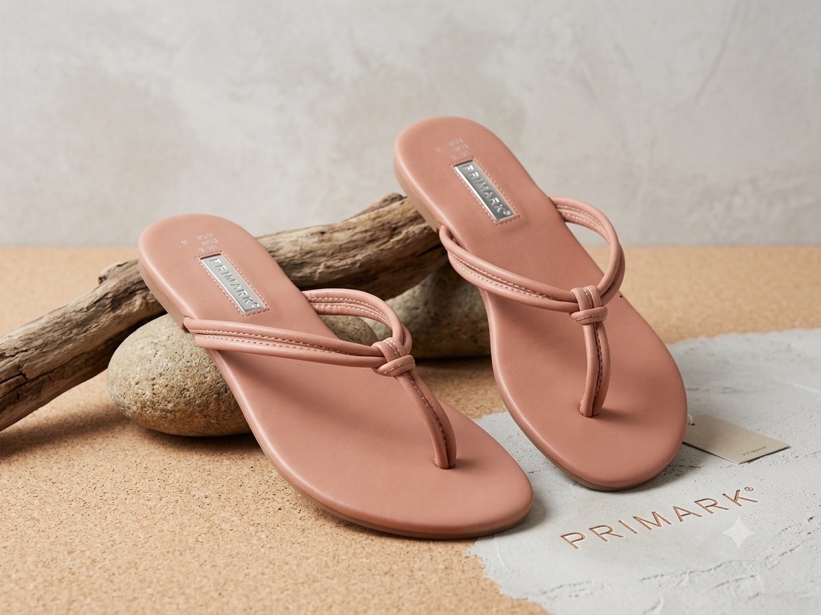 "Claquettes / Sandales plates Primark rose