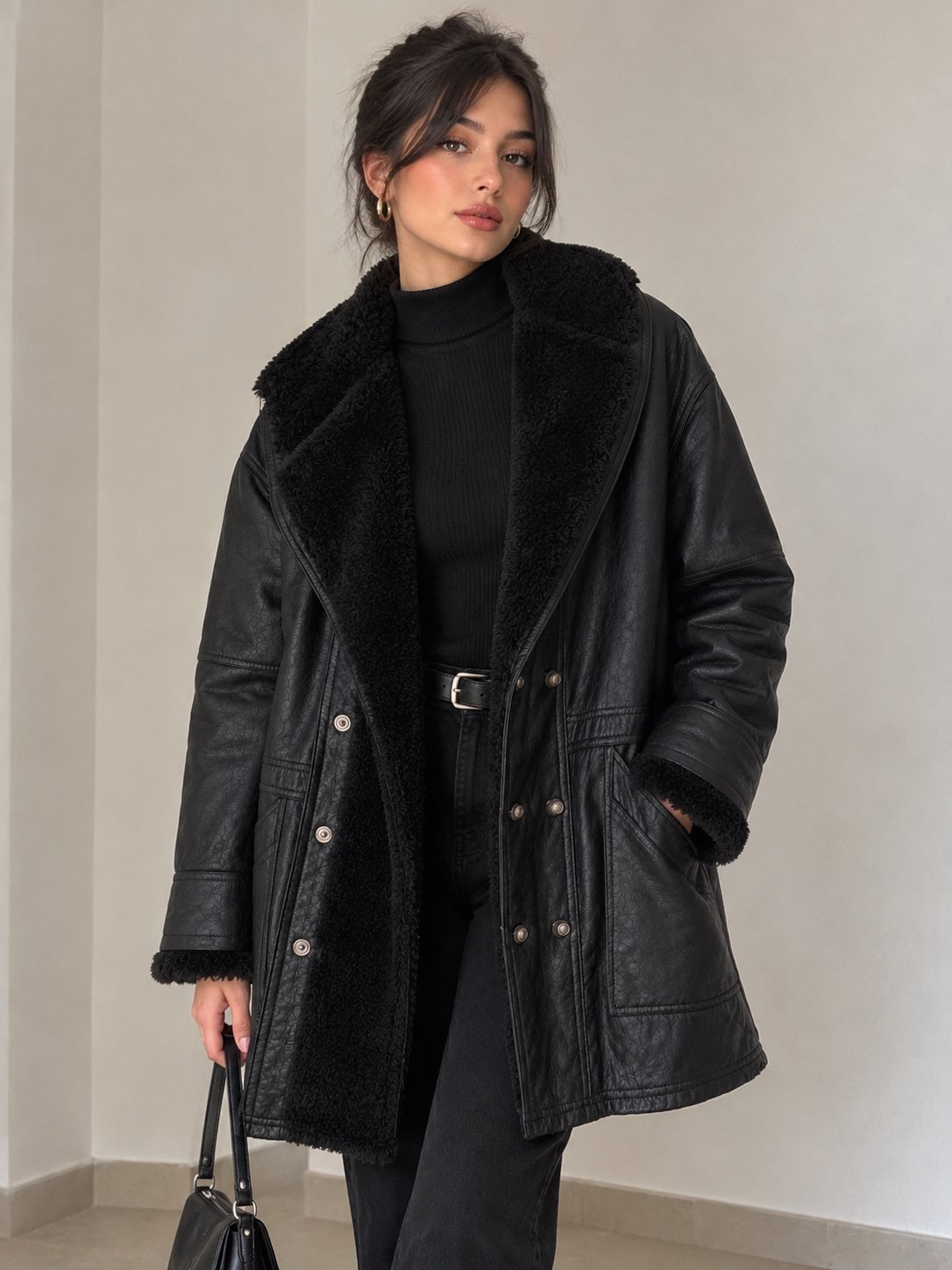 Manteau noir versace