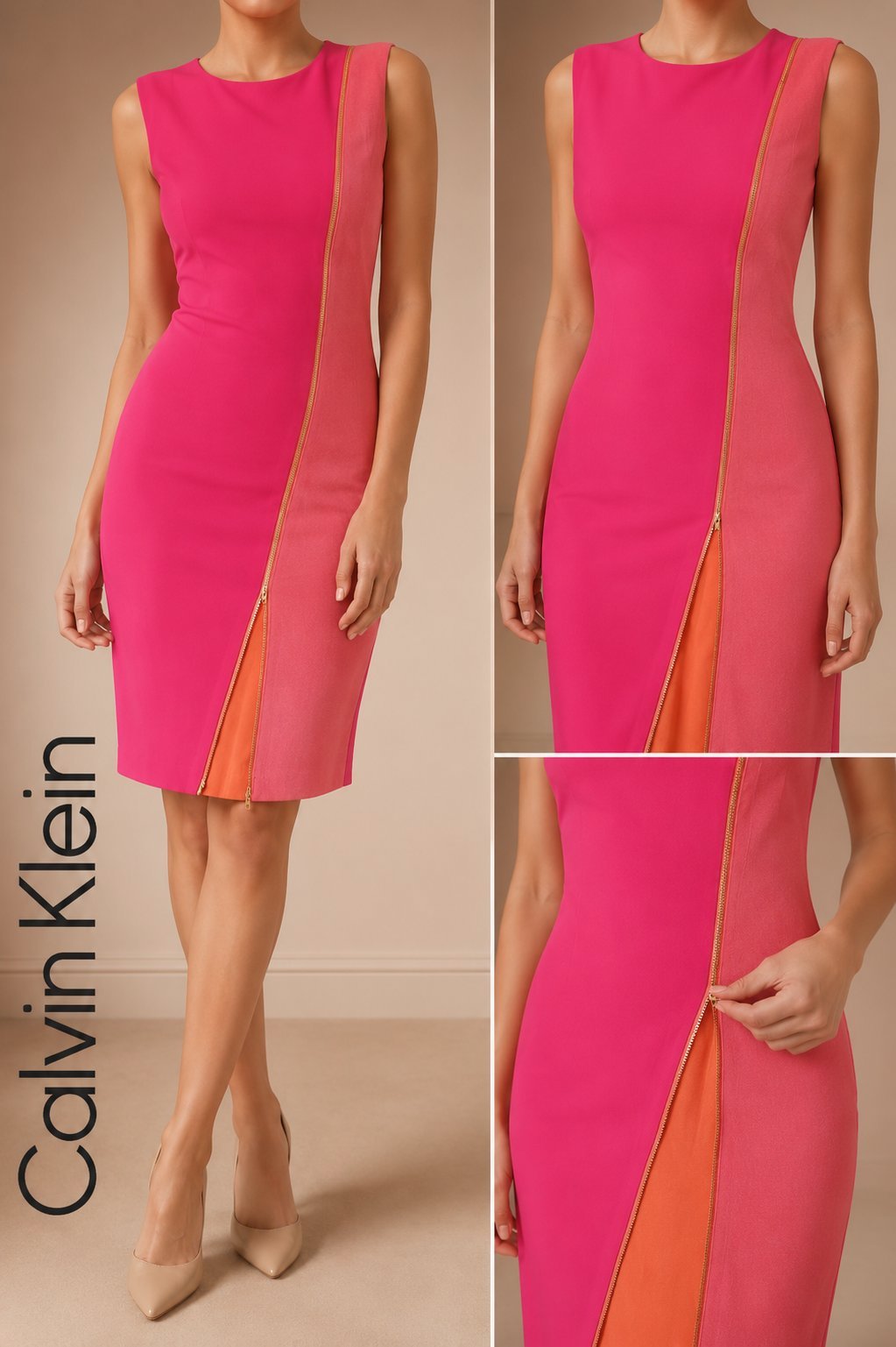 Robe rose élégante avec un très bon qualité 