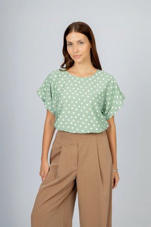 Pull et bretelle en vert d'eau 