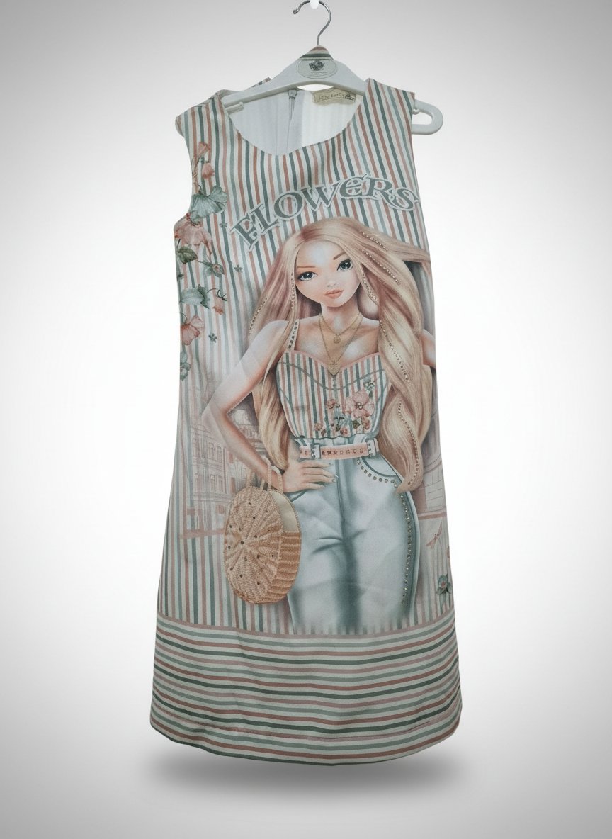 Robe fille 7ans avec son sac a dos