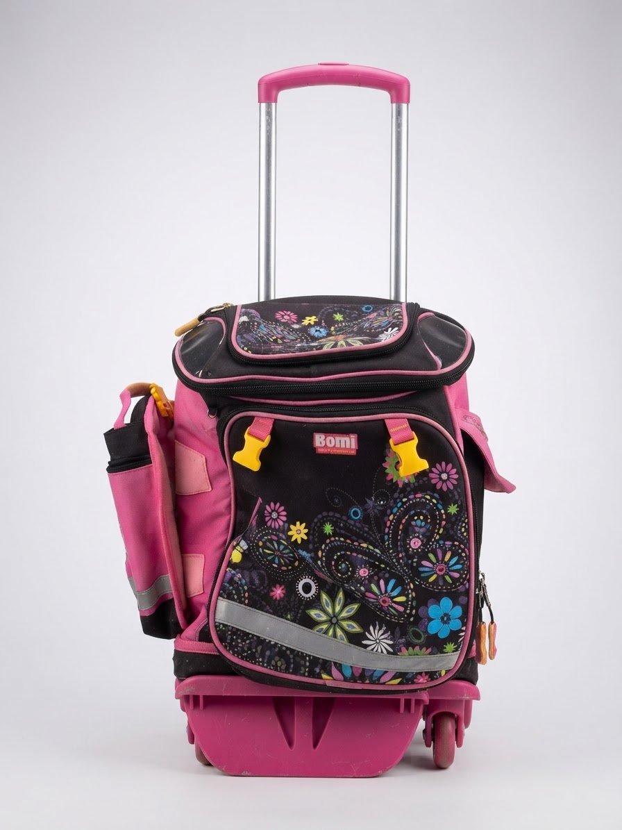 Cartable bomi avec chariot fille