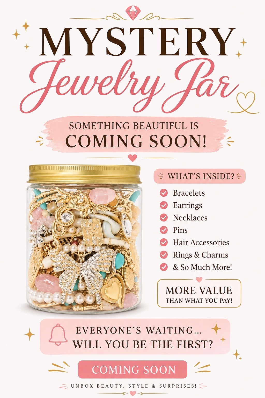  Viral Mystery jewerly jar ,les articles valent plus que le prix mis en vente 