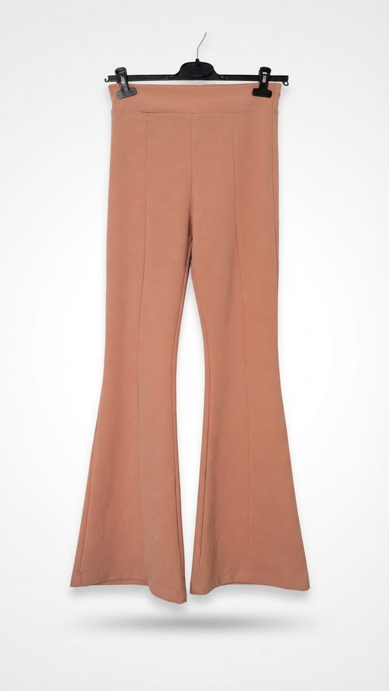 Pantalon patte d'éph pêche