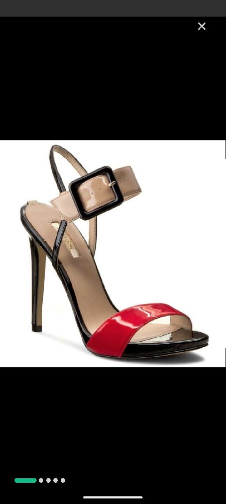 Escarpins 👠 GUESS 👠 39 🌹talon aiguille de 12 cm💄cuir vernis👠 en rouge🌹, beige🤎 et noir P39 👠❣️🌹💄🖤🤎