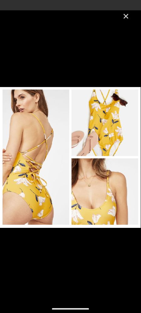 💛Maillot De Bain 💛 Avec Laçage ✨⭐Au Dos ✨⭐ JustFab 🎗️ M/L🎗️