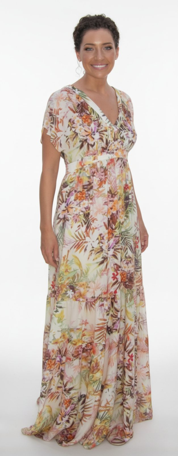 Magnifique robe longue à volants 