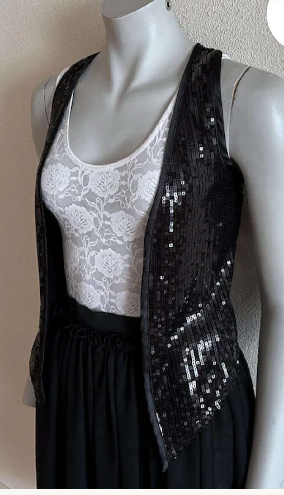 Magnifique gilet pailleté en sequin sans manches