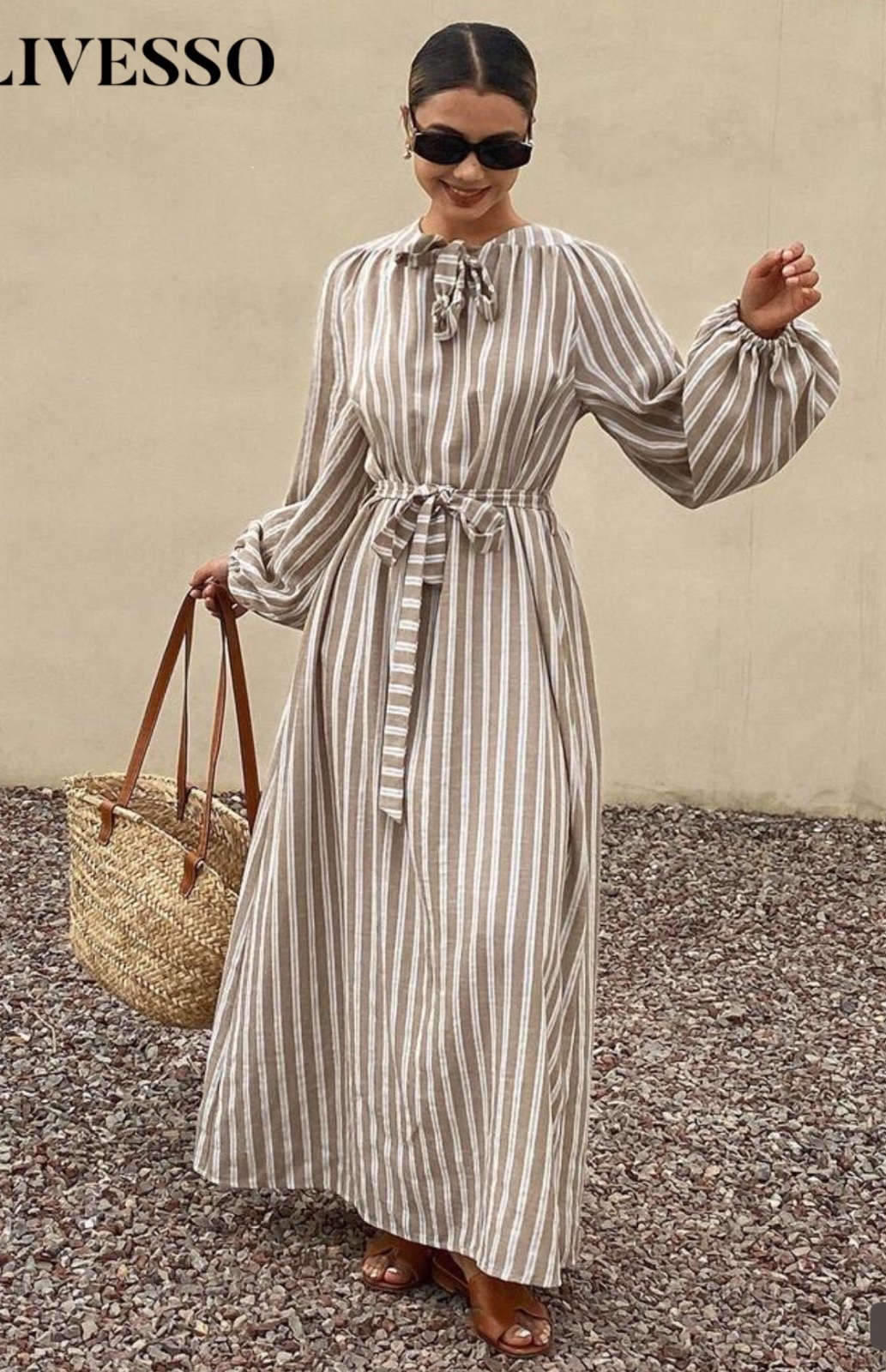 Tres belle robe rayee boheme d ete 