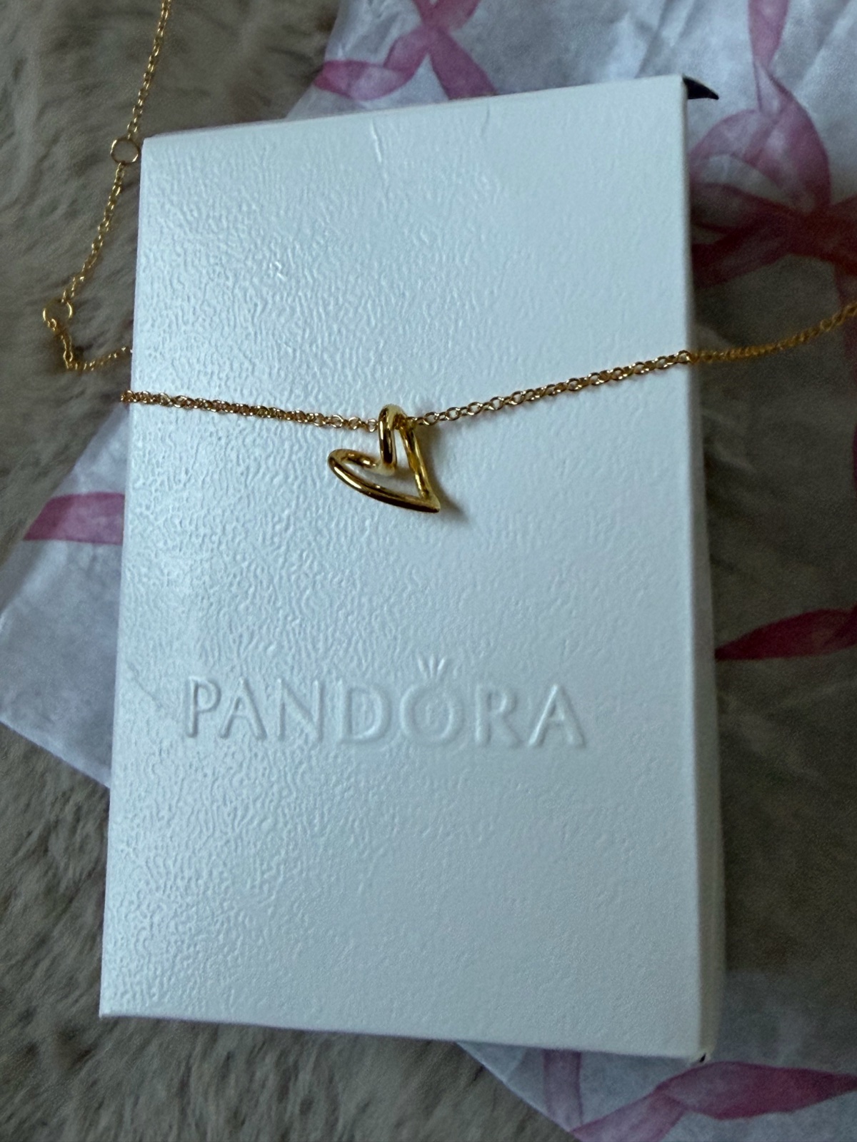 Collier avec Pendentif Cœur Organique Doré
