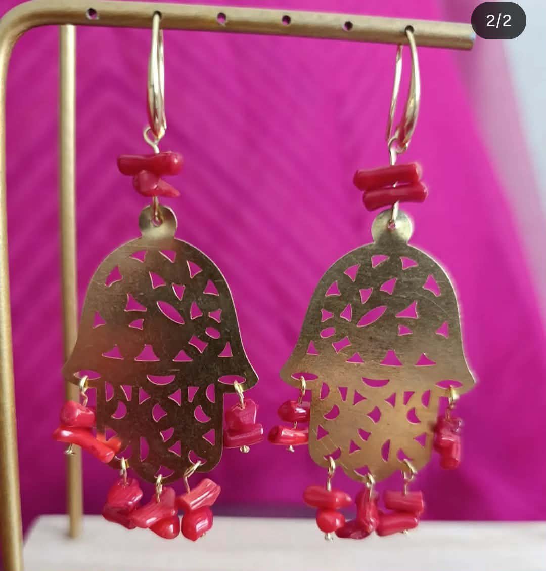 Boucles d'oreilles en cuivre 