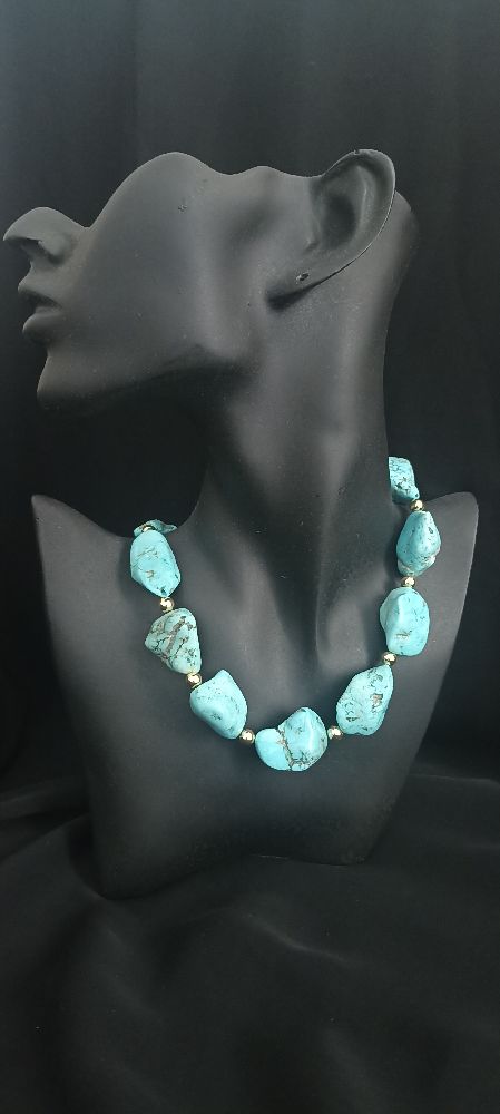 Collier pierre semi-précieuse turquoise 
