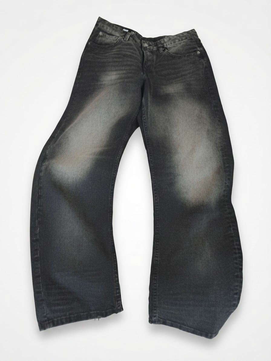 Pull and bear low rise baggy jeans mens