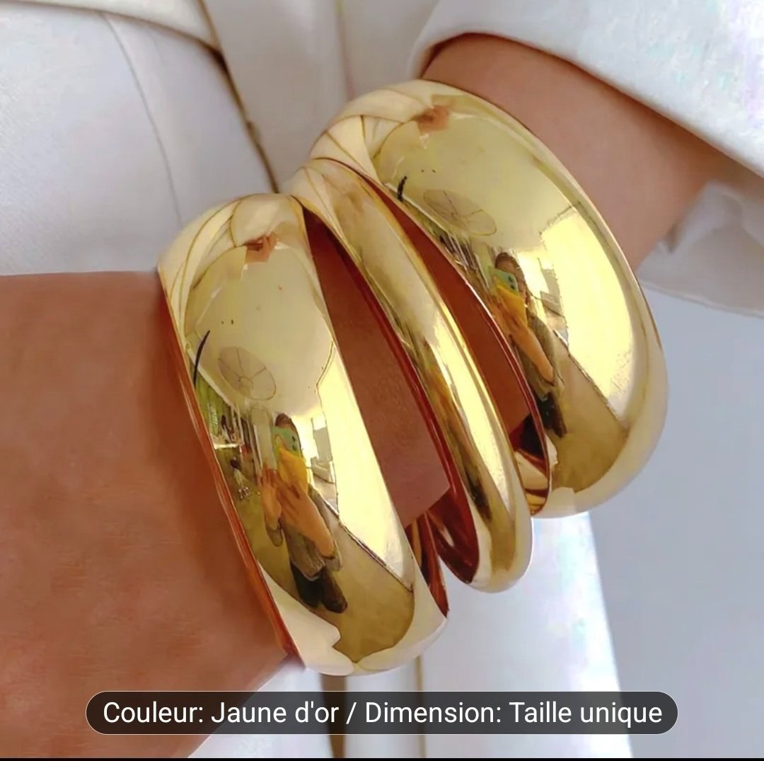 Kit 3 bracelets dorés 
