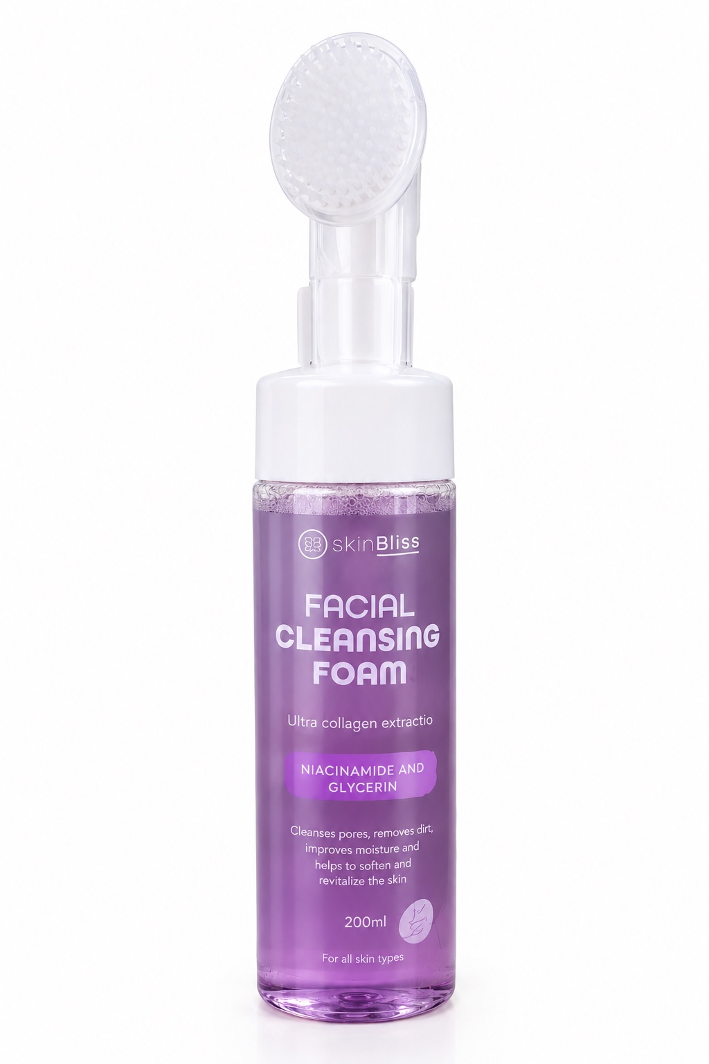 Gel Nettoyant Avec Brosse doux 💆🏻‍♀️💜