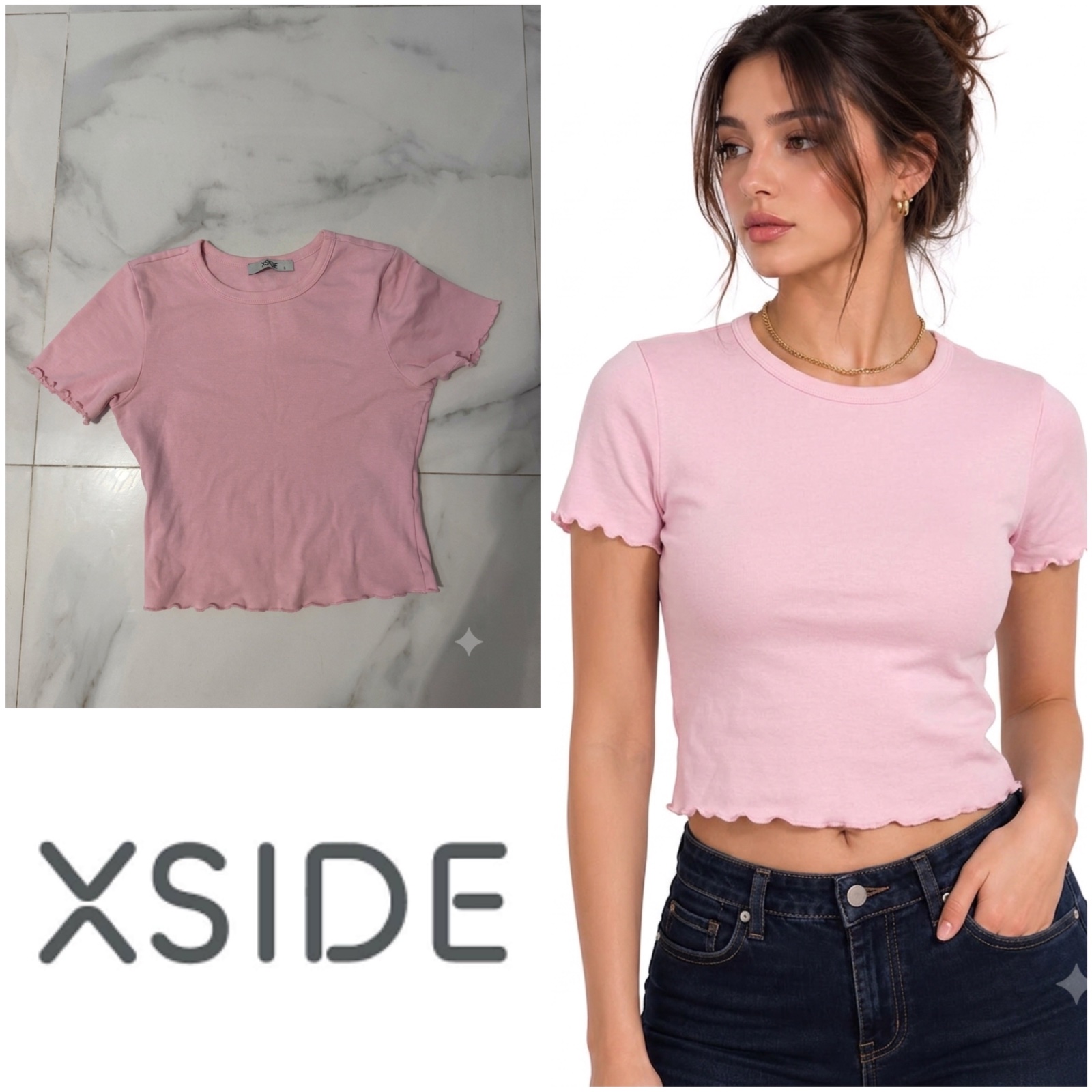 Top rose xside de la taille 36