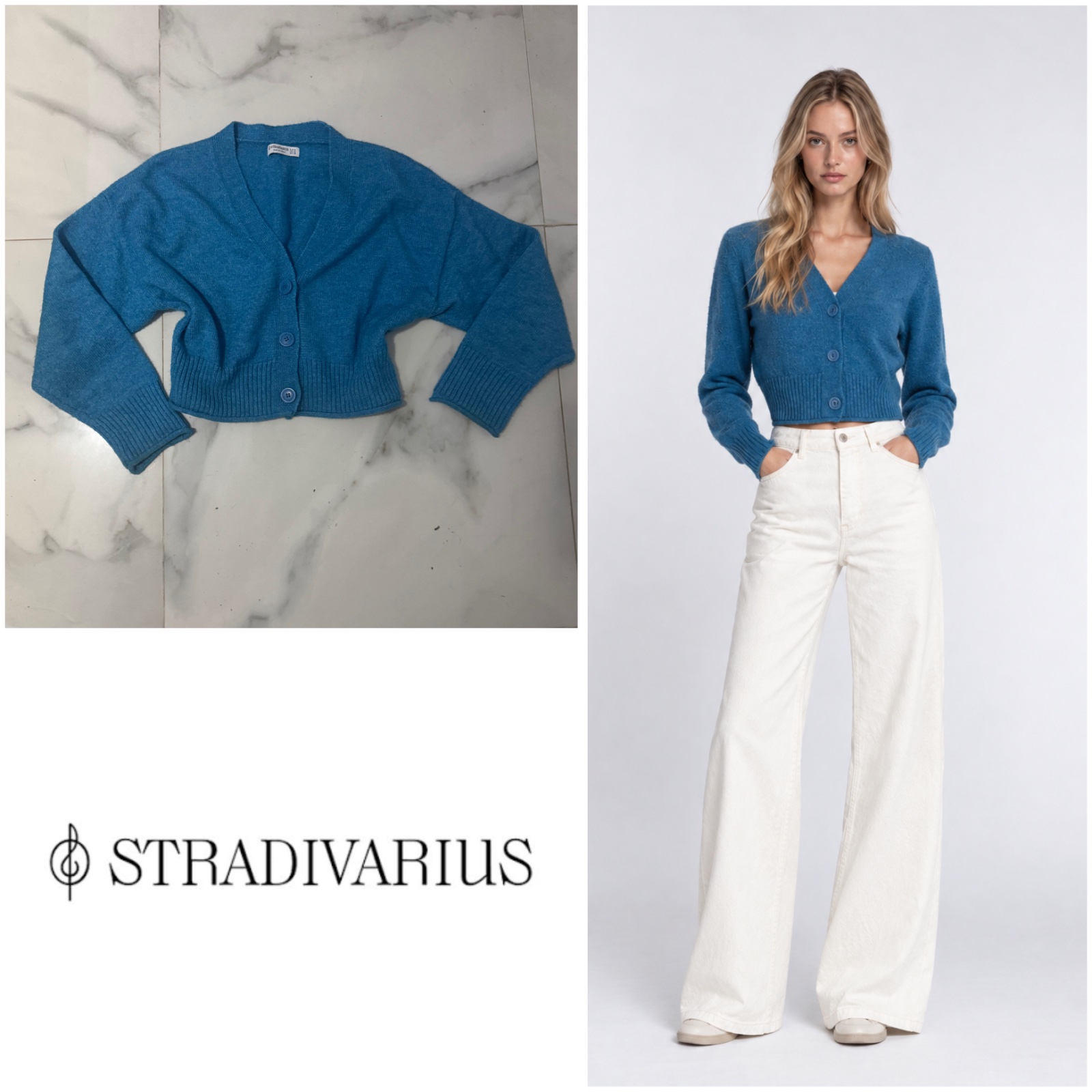 Cordigan blue pour femme de la taille 38