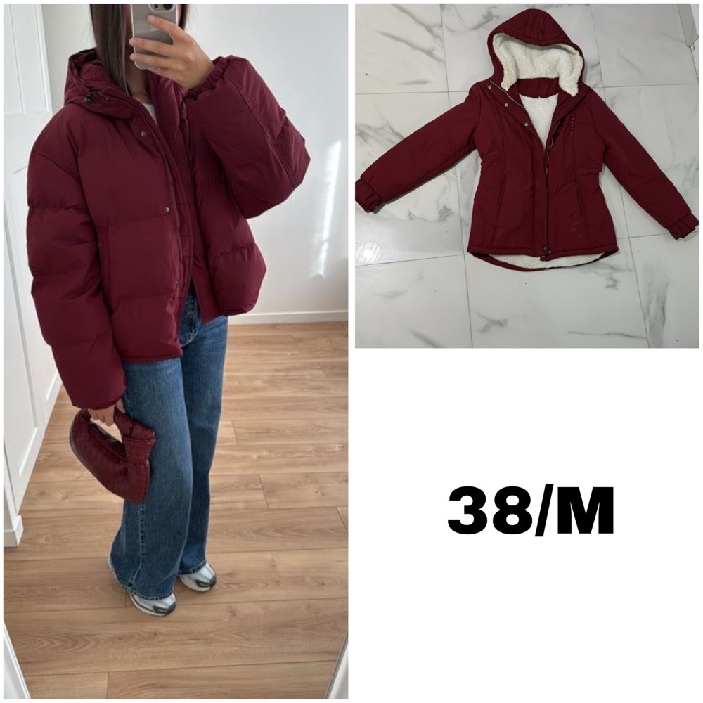 Un manteau rouge de la taille 38/M