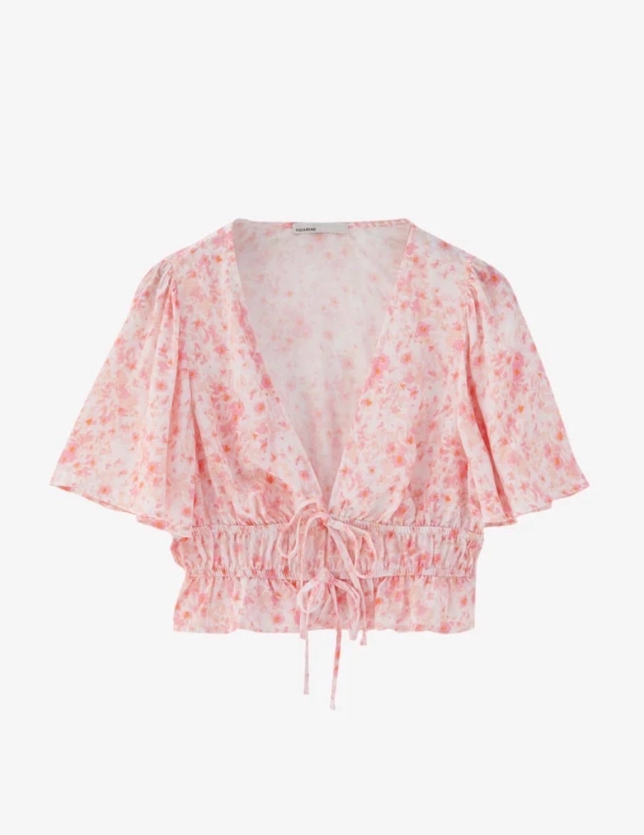 Blouse rose fleuris🌸