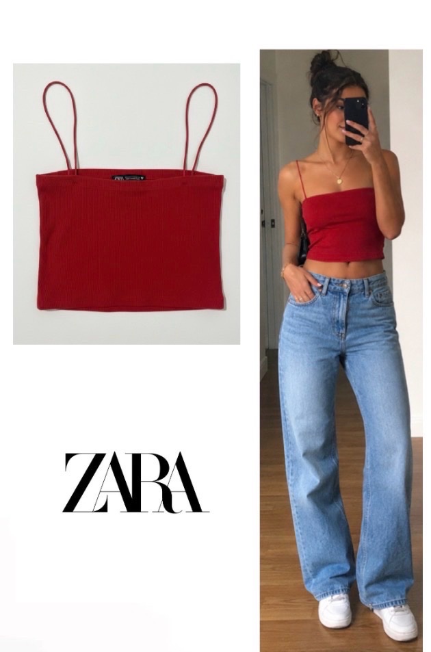 Top rouge ,de la marque zara