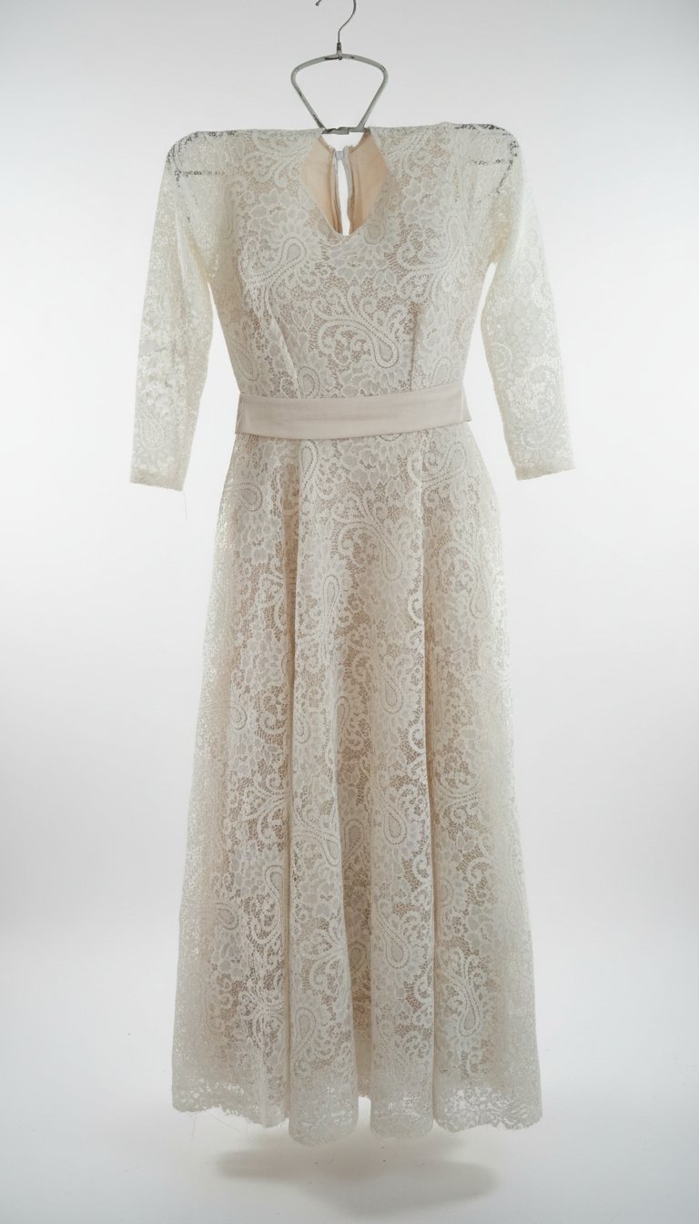 Robe blanche  en dentelle