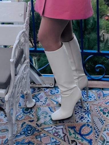 Talon botte zara blanc