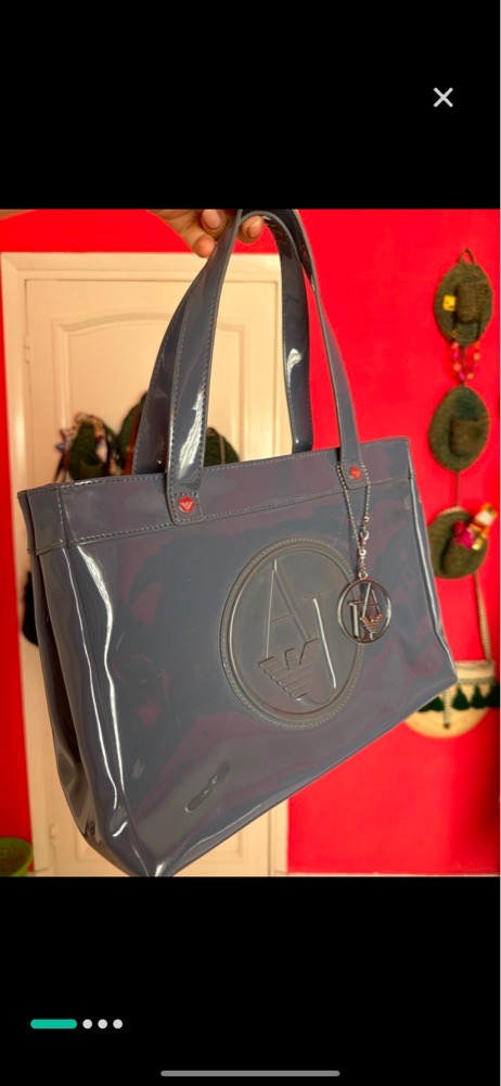 Sac à main ARMANI gris authentique  