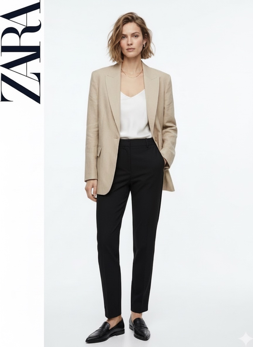 Pantalon straight leg 