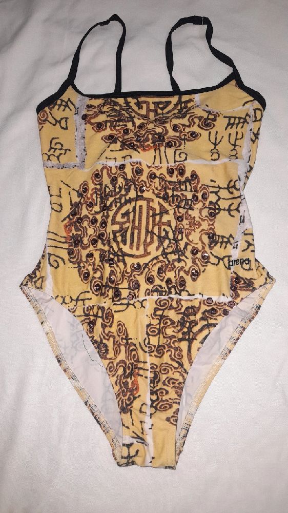 maillot+jupe maron