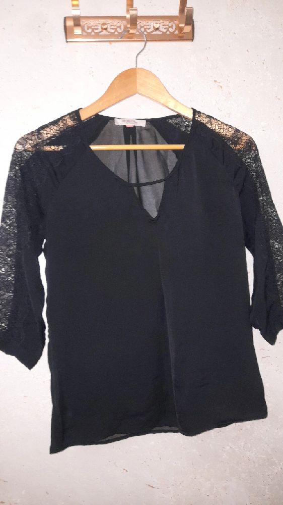 chemise foulard noir