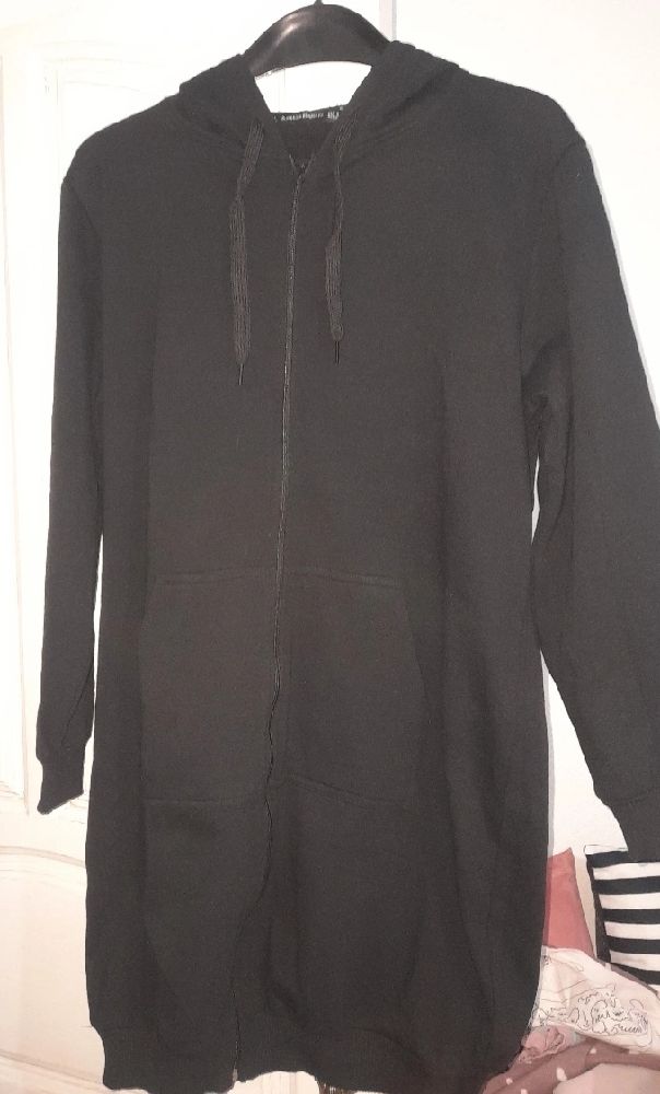 capuche noir long taille s tlabess hata taille L