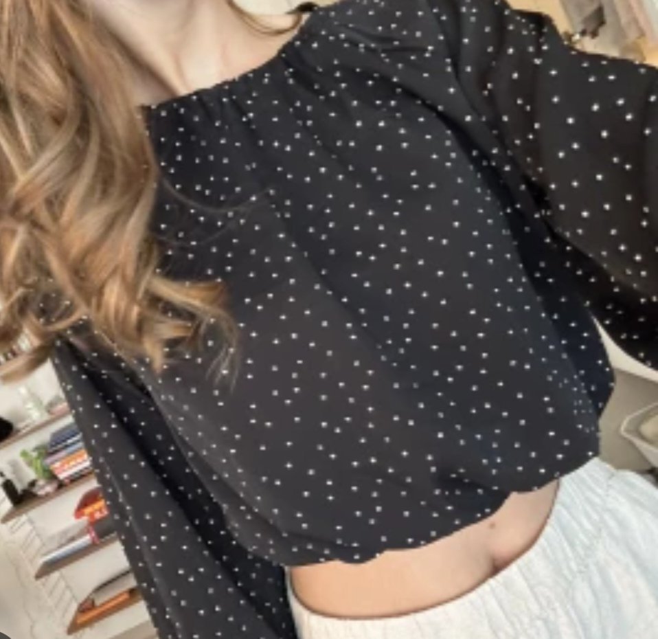 🖤🤍 Blouse H&M noire à pois blancs
