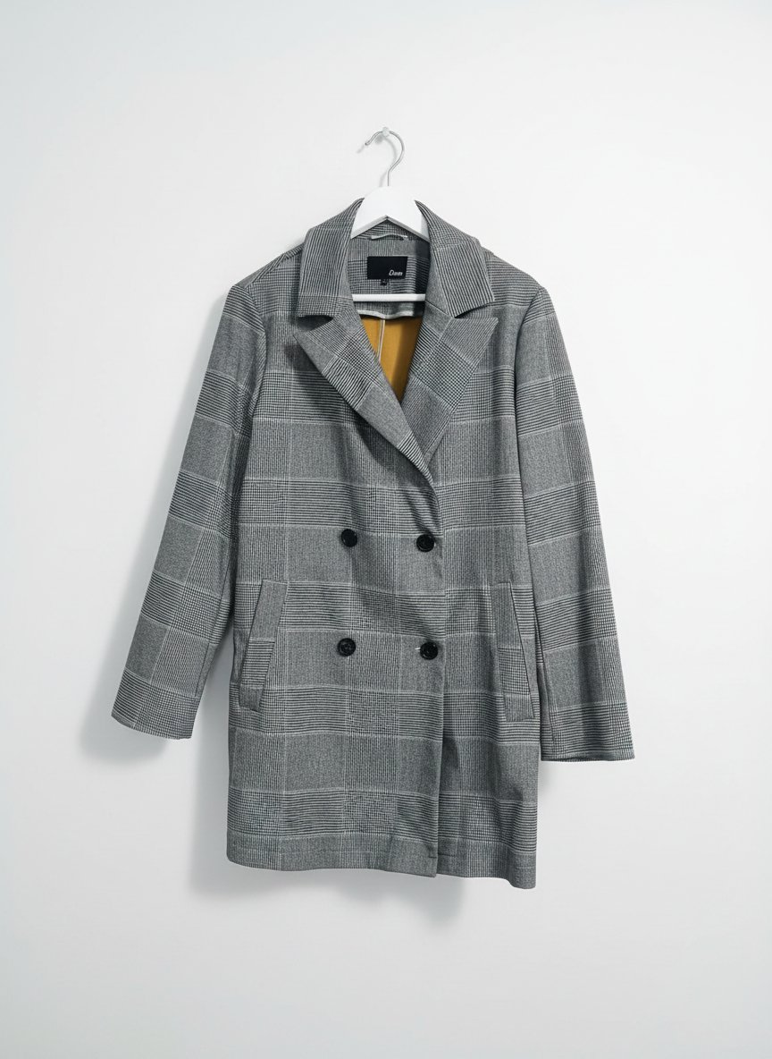 Manteau court / Caban à carreaux Etam (Neuf - Taille 42)