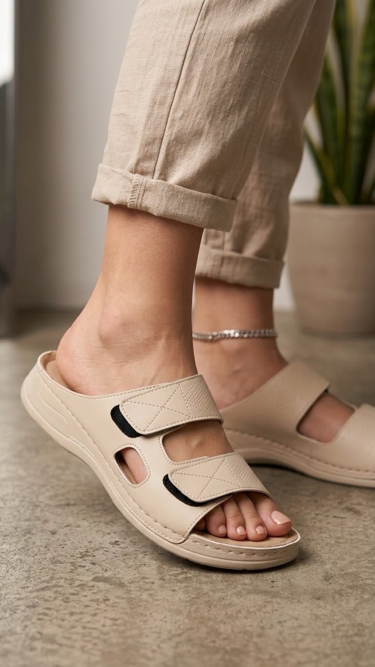 Claquettes femme beige 🤍 