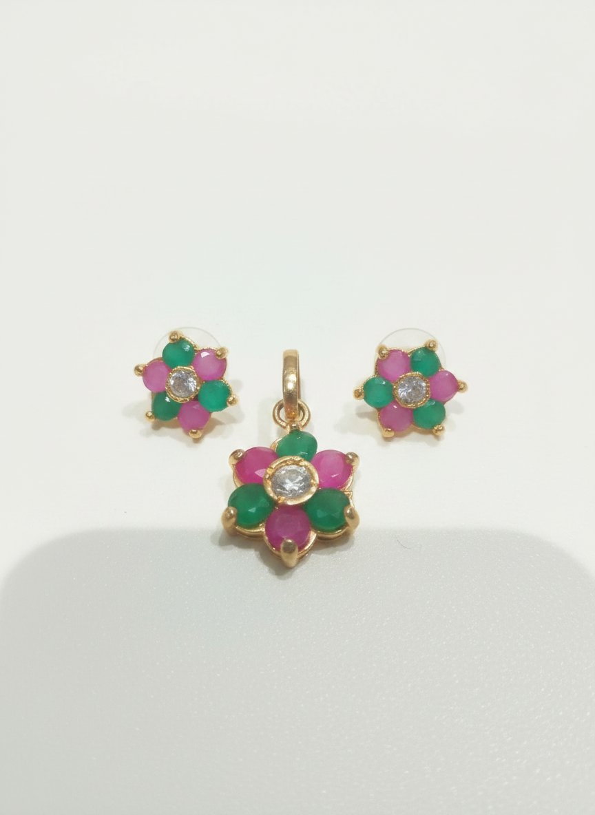 Pendentif et boucles d'oreilles 
