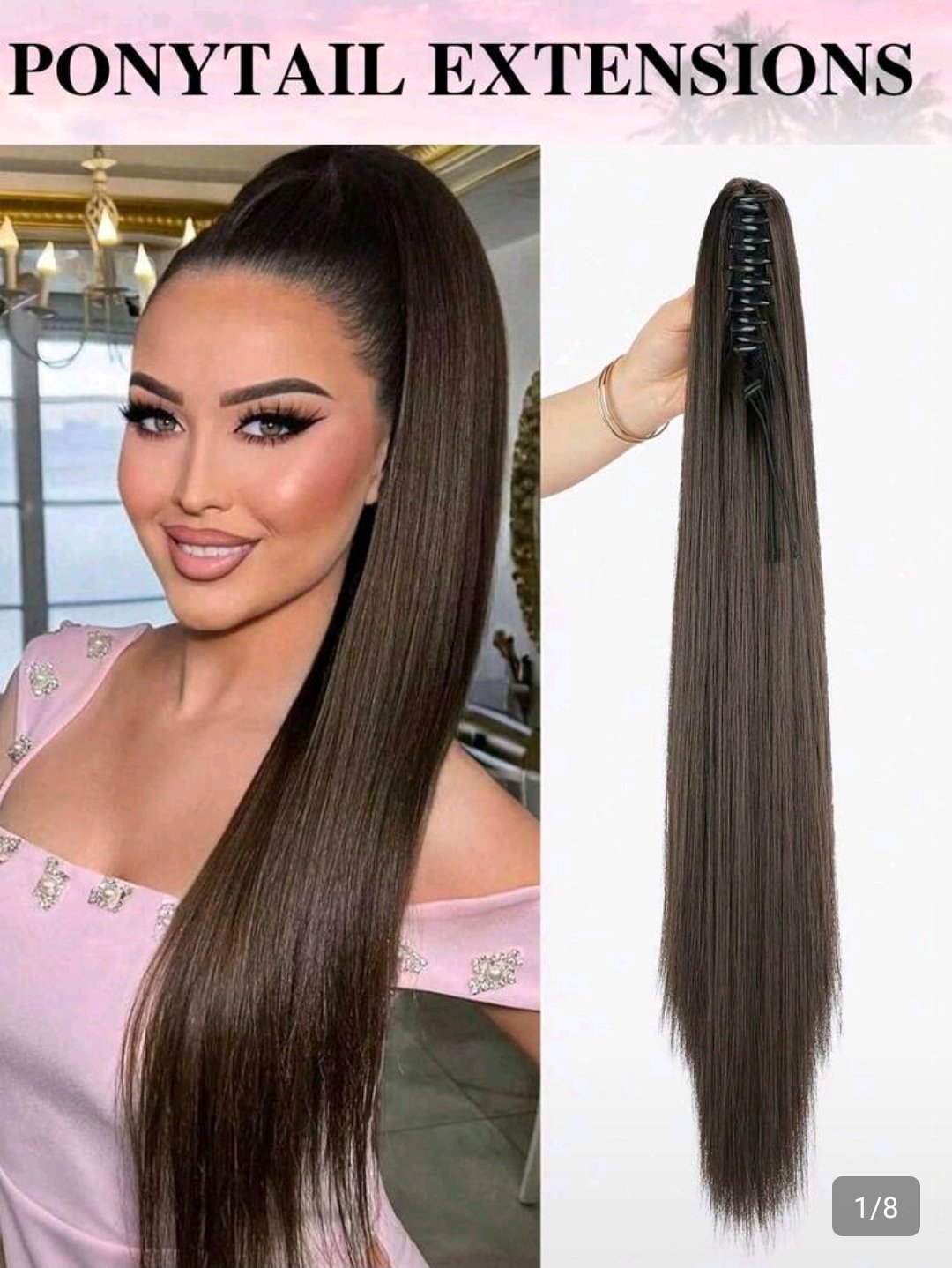 Extension marron foncé de longeur 60 cm 