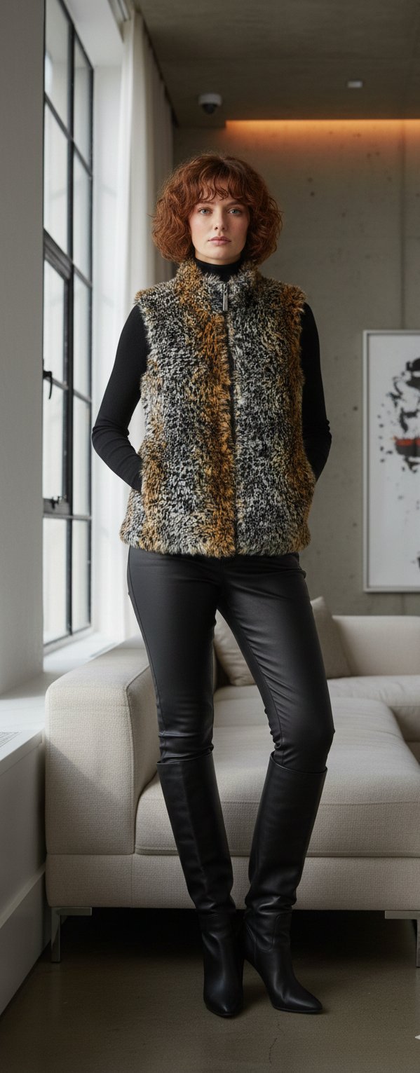 Faux Fur Vest taille 36-38