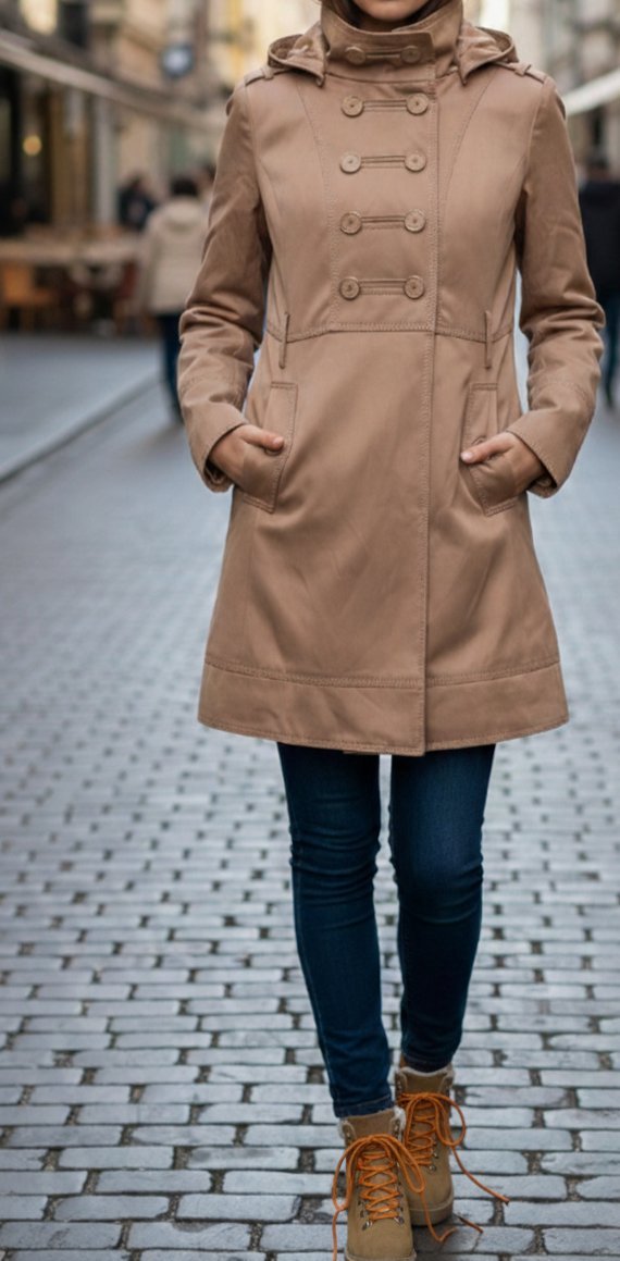   Manteau Cabot camel neuf aucun defaut + Bottes utilisé un seul fois