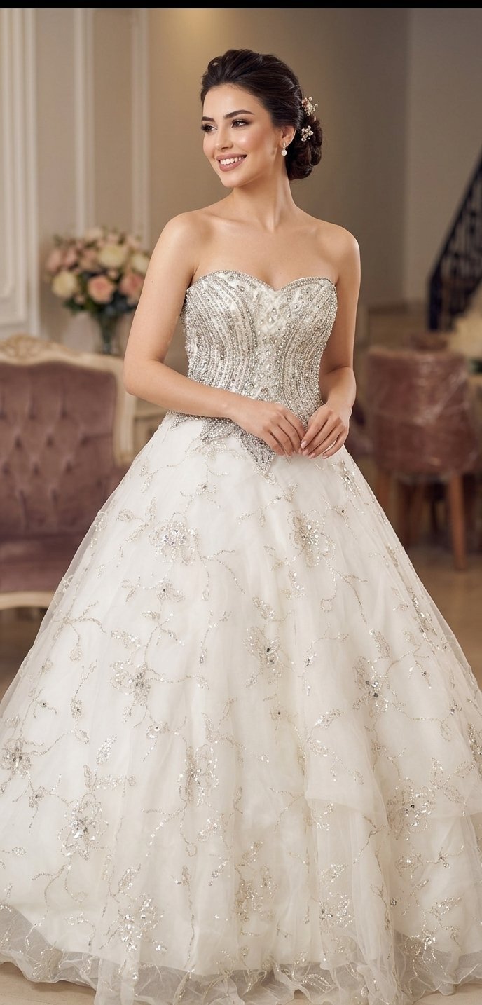 Robe mariage ou fiancaille tres belleتلبس من 34ل38