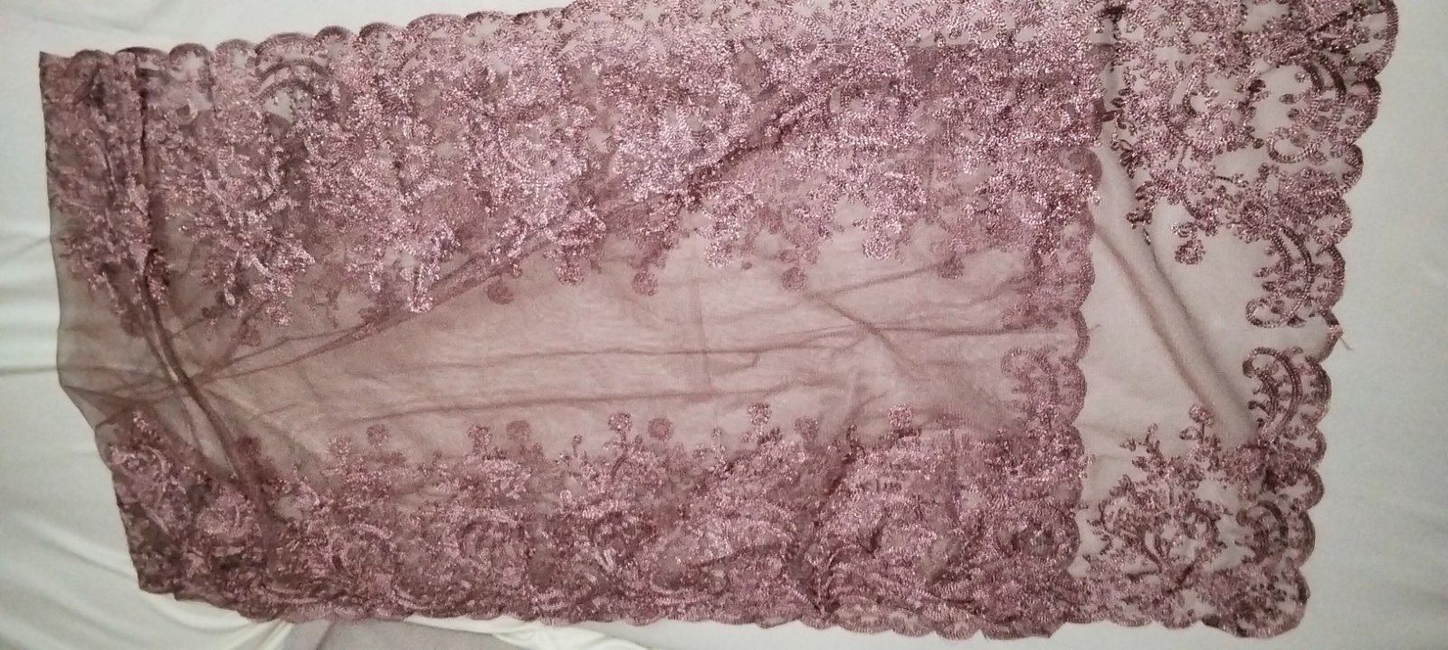 Écharpe rose poudré 