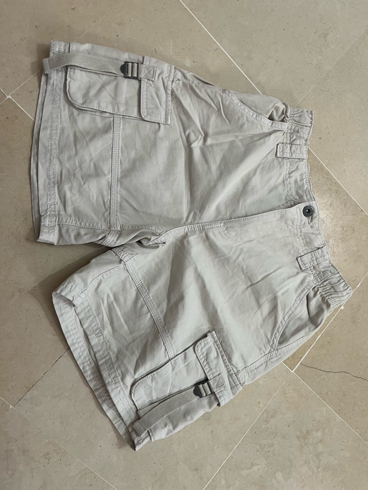 Short blanc sale/beige